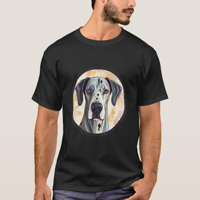 Great Dane Dog Cute Dog Breed Dog Motif T Shirt (Framsida)