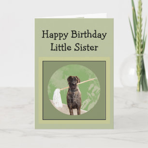 Great dane Dog Humor Birthday Little Sister Roligt Kort
