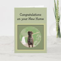 Great dane Dog Humor-Grattisar - nytt hem