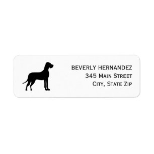 Great dane Dog Walker Trainer Puppy sitta Returadress Etikett