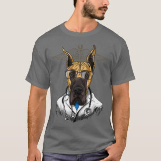 Great dane Dogtor Vet Veterinarian Hund Doktor T Shirt