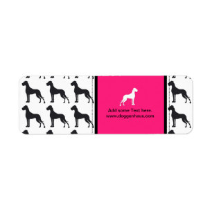 Great Dane-etikett Returadress Etikett