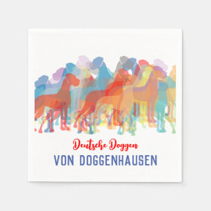 Great Dane färgrik Pappersservett