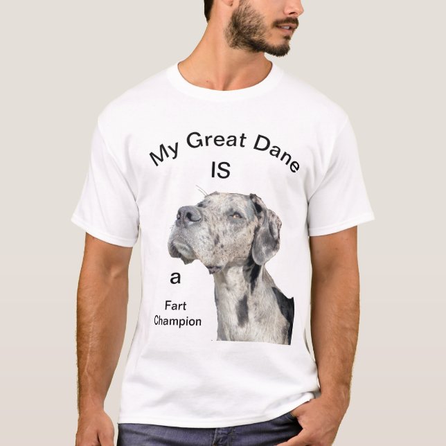 great dane Fart Funny T Shirt (Framsida)