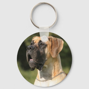 Great dane - fawn/Deutsche Dogge - gelb Nyckelring