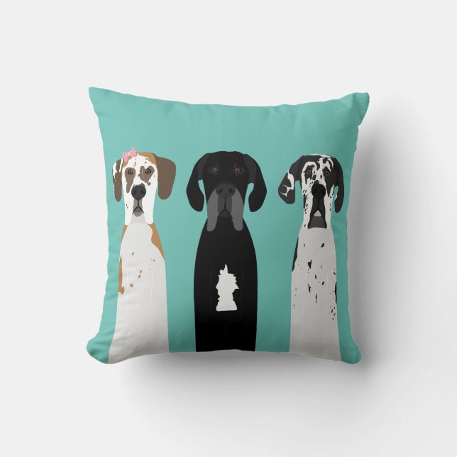 Great dane Fawn Hund Kudde (Framsida)