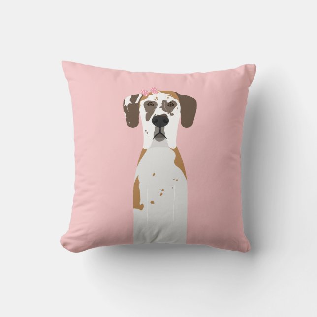 Great dane Fawn Hund Kudde (Framsida)