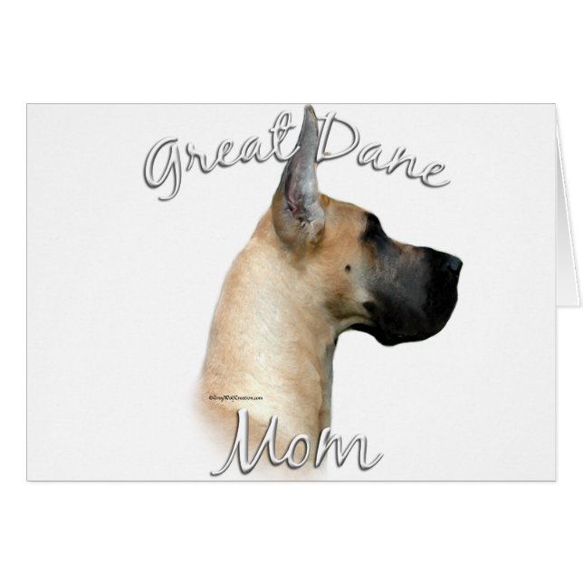 Great dane (fawn) Mamma 2 Hälsningskort (Framsidan Horizontal)