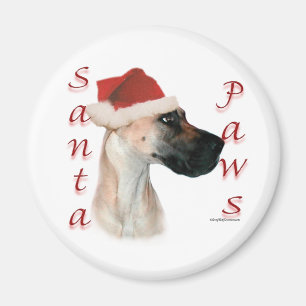 Great dane (fawn) Santa Tassar Magnet