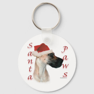 Great dane (fawn) Santa Tassar Nyckelring