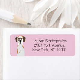 Great dane Fawnequin Hund Returadress Etikett