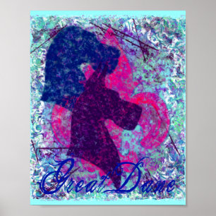 Great dane Fleur-De-Lis Poster