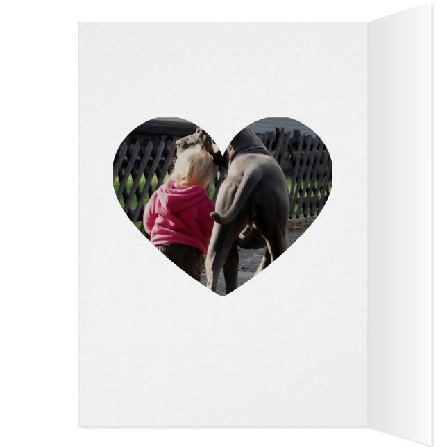 Great Dane Födelsedag   Hälsningskort (Insidan (Vänster))