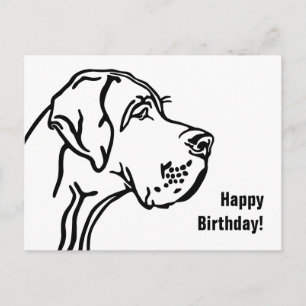 Great Dane Födelsedag Vykort