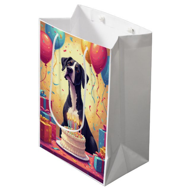 Great Dane Födelsedagsfirande (Framsidan Vinklad)