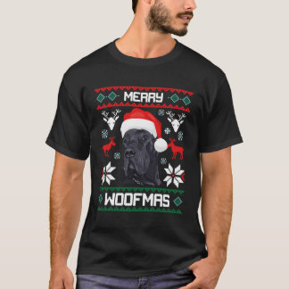 Great dane för Merry Woofmas T Shirt