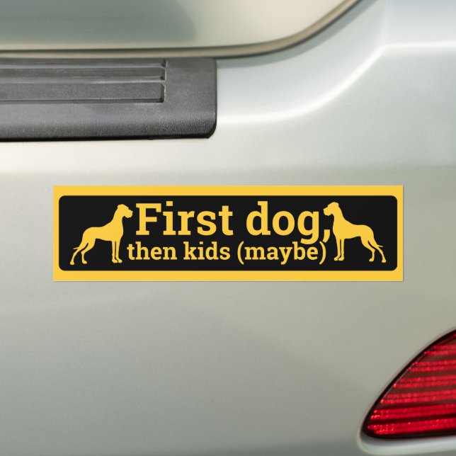 Great Dane Första Hund Bil  Bildekal (På Bil)