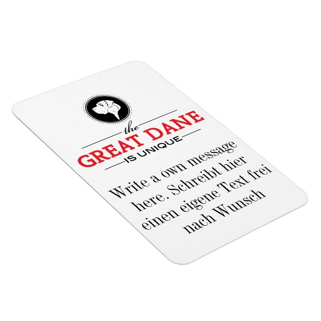Great Dane foto magnet (Högersidan)