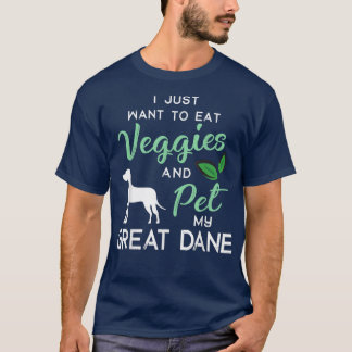Great dane Funny Vegan Hund älskare Owner Julafton T Shirt