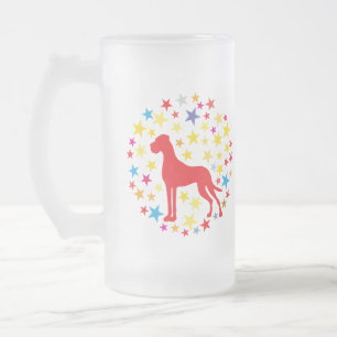 Great Dane-grafik Frostat Ölglas