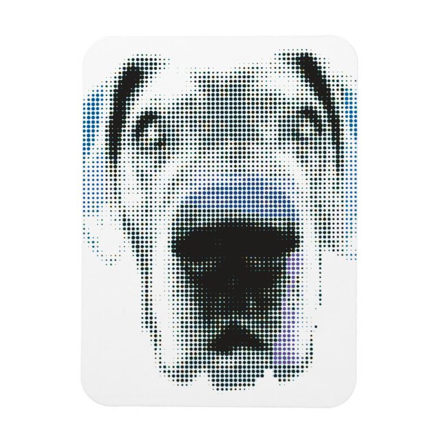 Great Dane Grafik Magnet (Vertikal)
