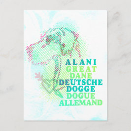 Great Dane Grafik Vykort
