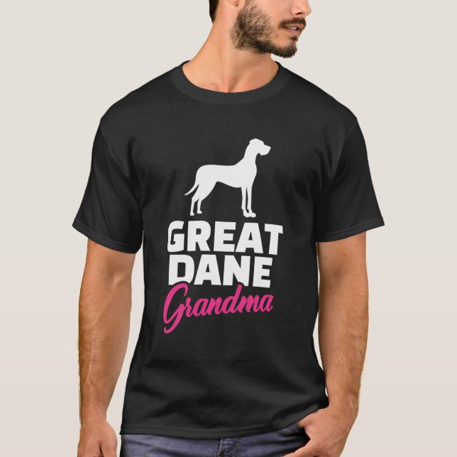 Great dane Grandma T Shirt (Framsida)