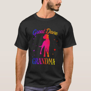 Great dane Grandma Vintage Colorful Cute Hund Mamm T Shirt