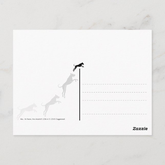 Great Dane Graphics Vykort (Baksida)