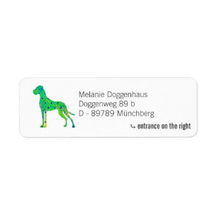 Great Dane Grön Returadress Etikett