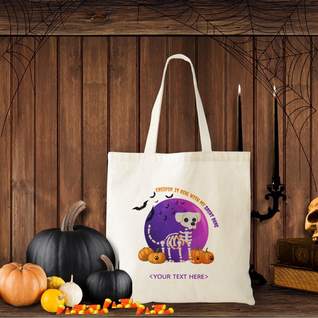 Great dane Halloween Bus eller godis Tote Bag Tygkasse (Trick or Treat OR show up to the Halloween party in style. Represent your favorite dog breed!!)