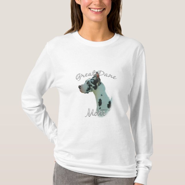 Great dane (harlequin) Mamma 2 T Shirt (Framsida)