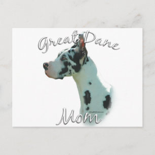Great dane (harlequin) Mamma 2 Vykort