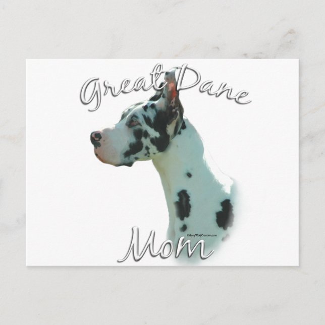 Great dane (harlequin) Mamma 2 Vykort (Framsida)