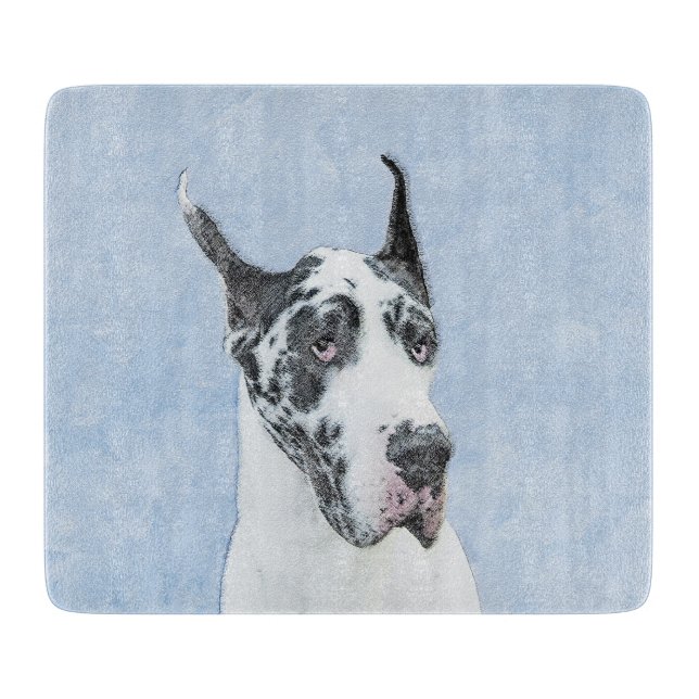 Great dane (Harlequin) - Originalkonst Hund (Framsidan)