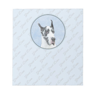 Great dane (Harlequin) - Originalkonst Hund Anteckningsblock
