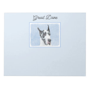 Great dane (Harlequin) - Originalkonst Hund Anteckningsblock