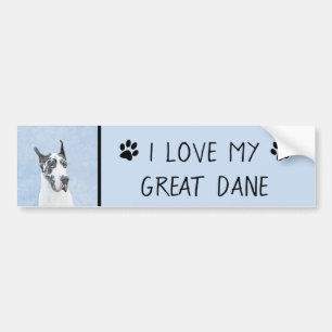 Great dane (Harlequin) - Originalkonst Hund Bildekal