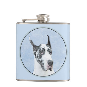 Great dane (Harlequin) - Originalkonst Hund Fickplunta
