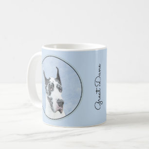 Great dane (Harlequin) - Originalkonst Hund Kaffemugg