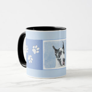 Great dane (Harlequin) - Originalkonst Hund Mugg