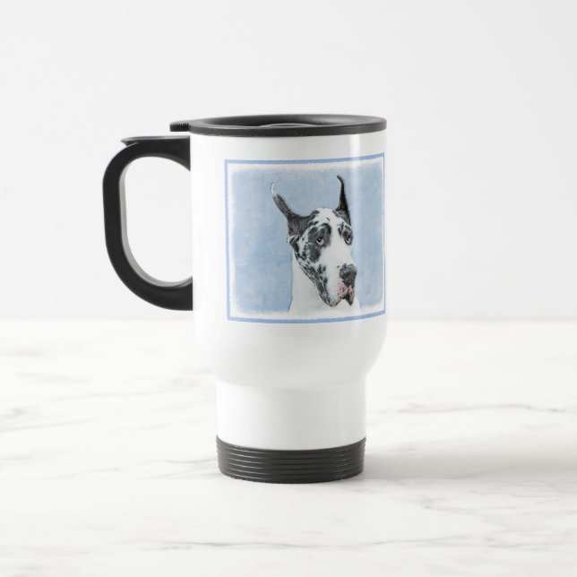 Great dane (Harlequin) - Originalkonst Hund Resemugg (Vänster)