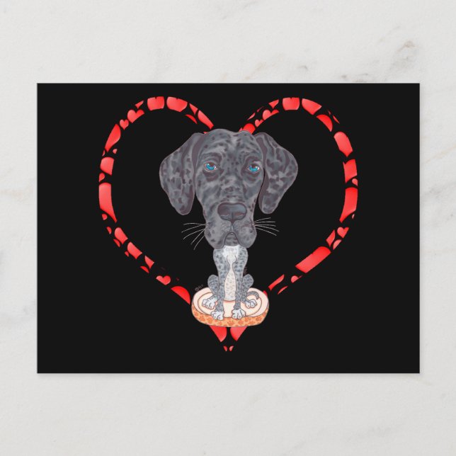 GREAT DANE HEART HELG VYKORT (Framsida)