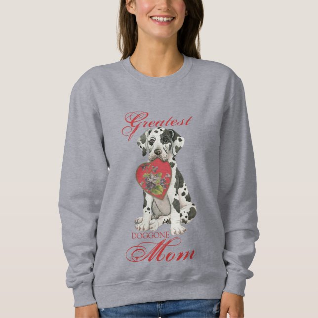 Great dane Heart Mamma T Shirt (Framsida)