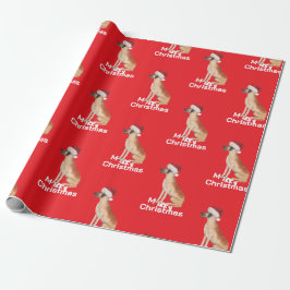 great dane Helgdag jul - Merry Santa Hat Presentpapper