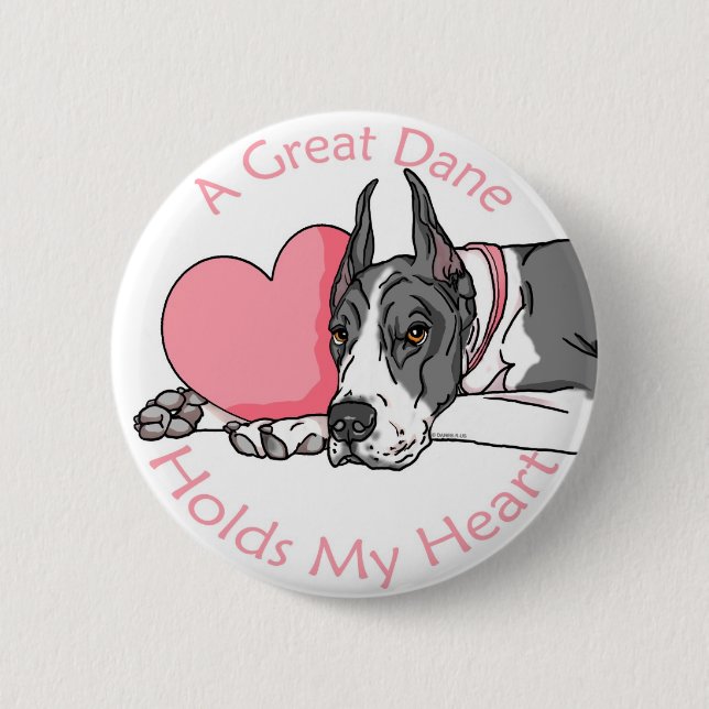 Great dane Holds Heart Mantle Knapp (Framsida)
