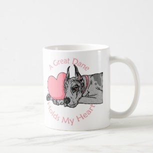 Great dane Holds Heart Merle Kaffemugg