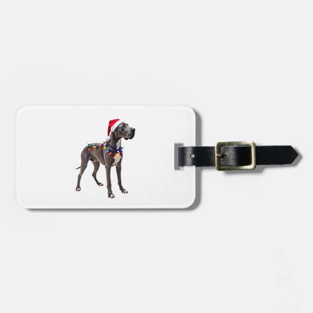 Great Dane Holiday Julbelysning  (3) Bagagebricka (Horisontell Framsida)