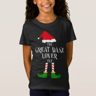 Great dane Hund älskare Elf jul Pajama Matching T Shirt