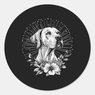 Great dane Hund älskare Retro Stil Tattoo Runt Klistermärke